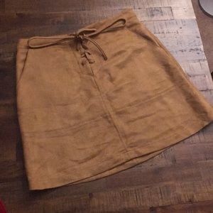 Suede High Waisted Skirt